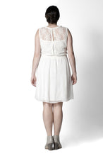 White A-line Sleeveless Dress