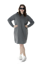 Grey Hooded Sweat Dress