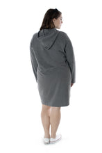 Grey Hooded Sweat Dress