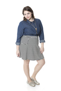 Striped Skater Skirt