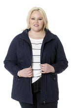 Navy Hooded Anorak Style Jacket
