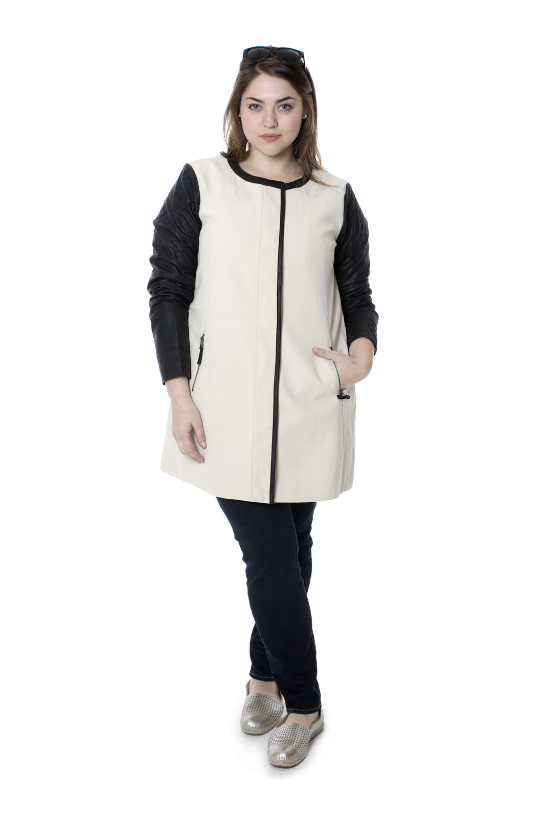 Jacket with Leather Accents