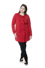 Red Knee-Length Coat