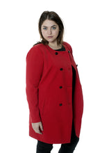 Red Knee-Length Coat