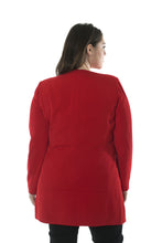 Red Knee-Length Coat