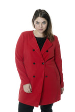 Red Knee-Length Coat