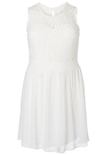 White A-line Sleeveless Dress