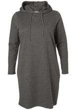 Grey Hooded Sweat Dress