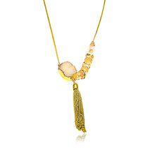 tassel and stone necklace