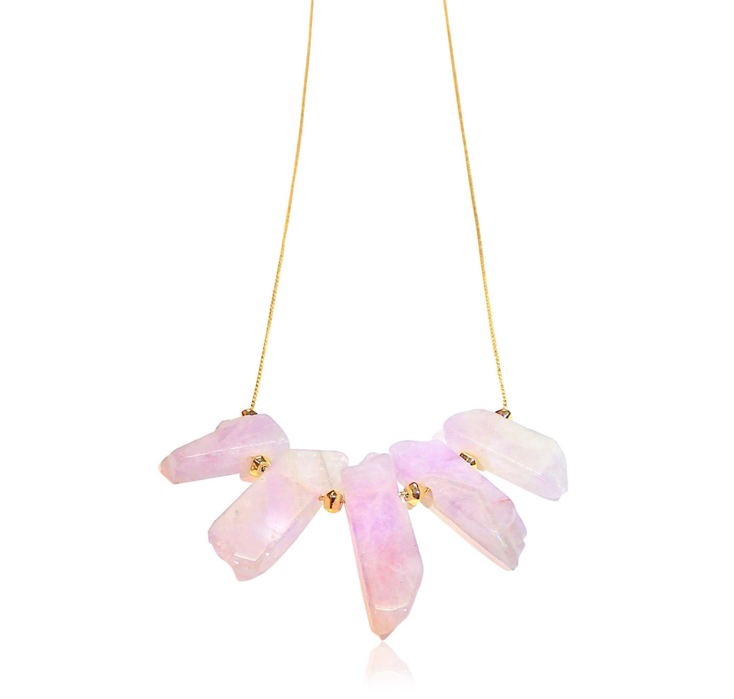 Purple quartz necklace