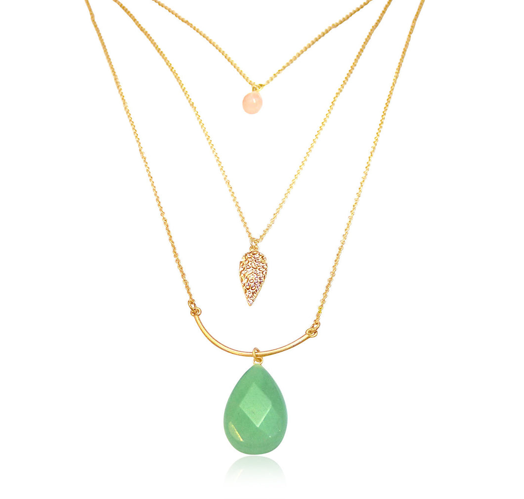 Opal tiered necklace