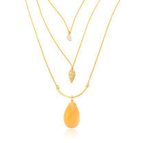 honey jade tiered necklace