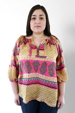 Plus size top in 100% silk